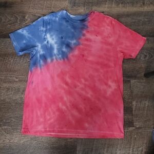 Wonder Nation Blue and Red Tie-Dye Shirt Sz XL Husky